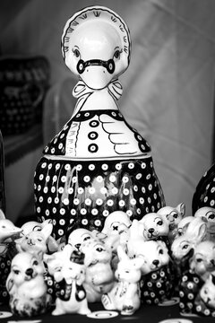Decorative ceramic Mother Goose on display at the Boleslawiec Ceramic Festival August 2026