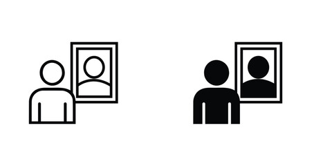 Fototapeta premium User Profile and Portrait Photo Icon Set