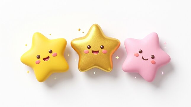 A cute smiling cartoon star shining brightly with a cheerful expression, playful details, and a colorful child-friendly style, perfect for a fun and engaging educational poster.
