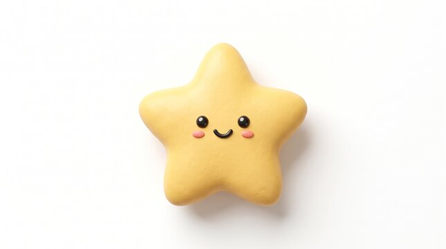 A cute smiling cartoon star shining brightly with a cheerful expression, playful details, and a colorful child-friendly style, perfect for a fun and engaging educational poster.