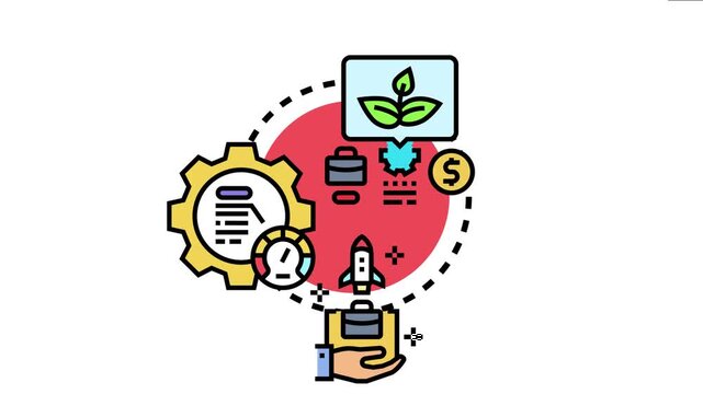 Business innovation accelerator concept is fostering new ideas. Developing strategies. Generating growth. And launching successful startup projects