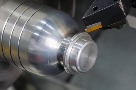 Core insert parts cutting process on CNC lathe machine in precision mold making
