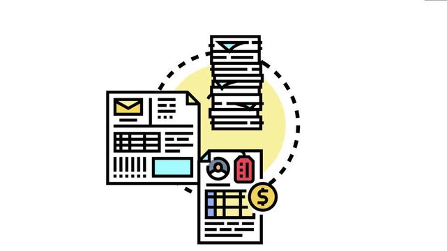 Business documents stack representing the organization and workflow of financial reports, legal papers, and administrative data for efficient management and professional operations
