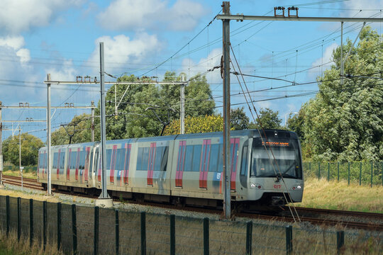 Metro on track at the Hoek van Holland Harbor