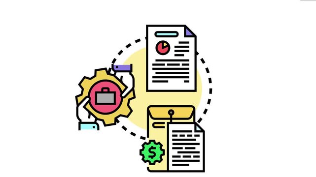 Business deal document concept financial contract planning, legal paperwork management, and corporate strategy consulting for effective partnership agreements and project execution