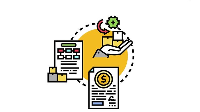 Business partners confirming a deal through signed contracts and documents, representing successful transaction, order fulfillment, payment terms, and agreement for delivery processes