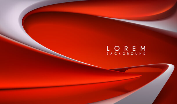 Red and white shapes background