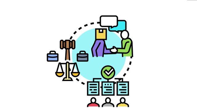 Business counterparts are engaging in a handshake, symbolizing partnership, collaboration, and a legal agreement, essential aspects of contract negotiation and corporate management