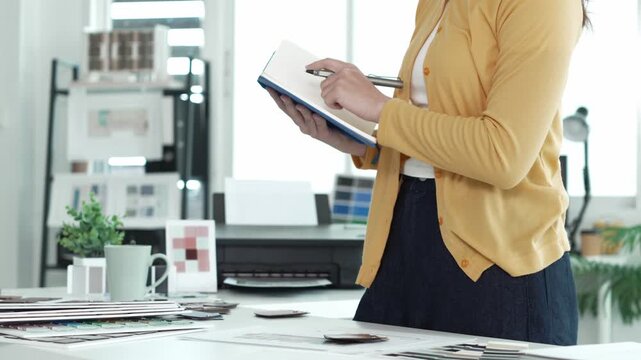 Architect could develop a concept for the design house in modern office.