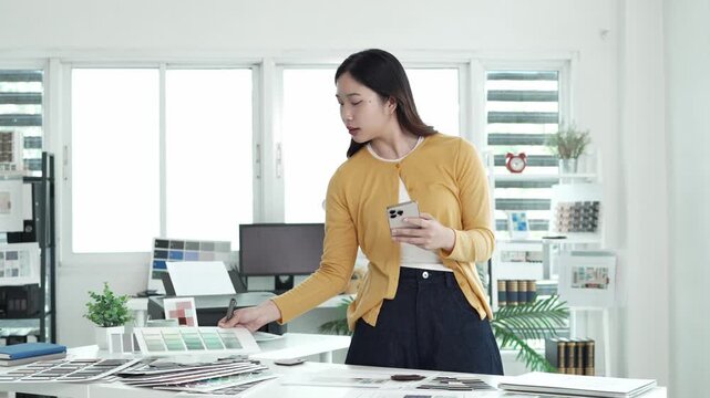 Architect could develop a concept for the design house in modern office.