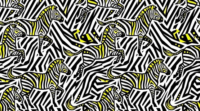 Seamless zebra stripe pattern texture for fashion design and modern decor backgrounds