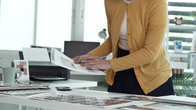 Architect could develop a concept for the design house in modern office.