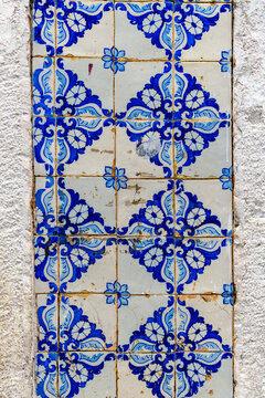 Historic tiles typical of the old colonial houses of Sao Luis, Maranhao.