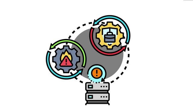 Business continuity operations team concept diagram strategic disaster recovery planning, risk management, and uninterrupted workflow for organizational resilience
