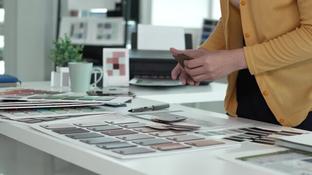 Architect could develop a concept for the design house in modern office.