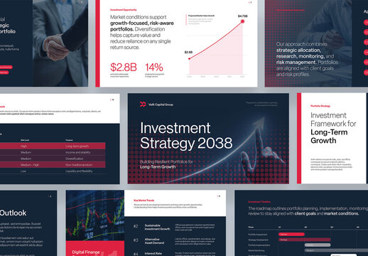 Finance Investment Presentation Template & Pitch Deck Layout in Corporate Banking & Financial Theme