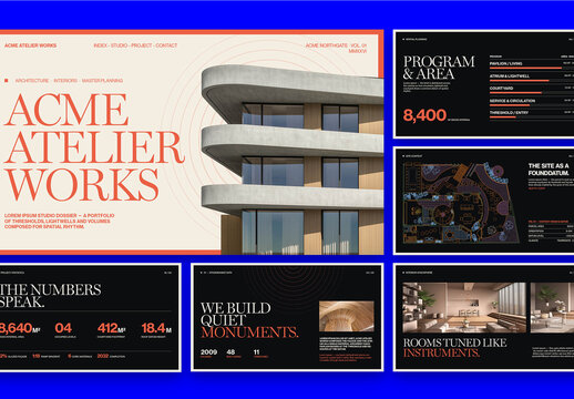 Architecture Presentation Template for Property, Construction, Real Estate, Interior Design Proposal