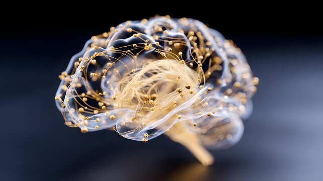 composed of glowing circuits and neural connections suspended in a futuristic dark environment, artificial intelligence visualization, ultra realistic detail