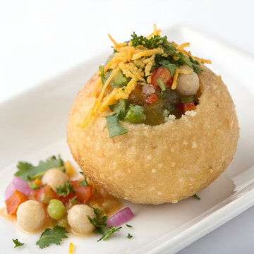 pain puri white background
