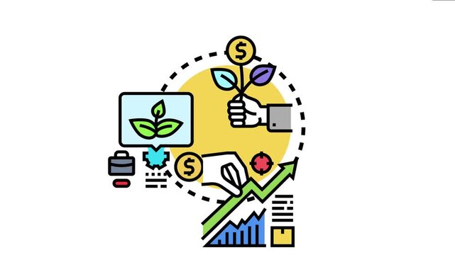 Business accelerator concept supports startup company development, providing investment, mentorship, and resources for achieving rapid growth, new business success, and financial funding