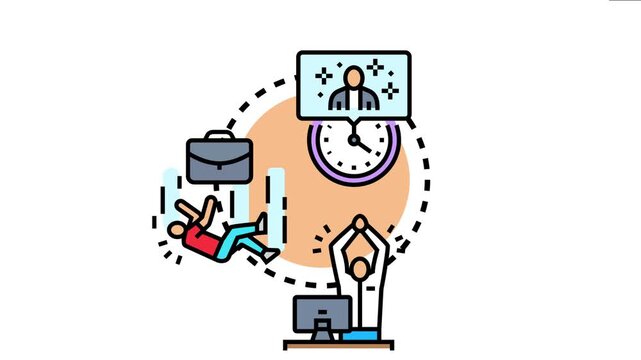 Employee experiencing professional burnout and mental fatigue from excessive workload, time pressure, and corporate stress, leading to exhaustion and declining productivity in the workplace