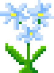 Fototapeta premium Flower Pixel Sprite Botanical