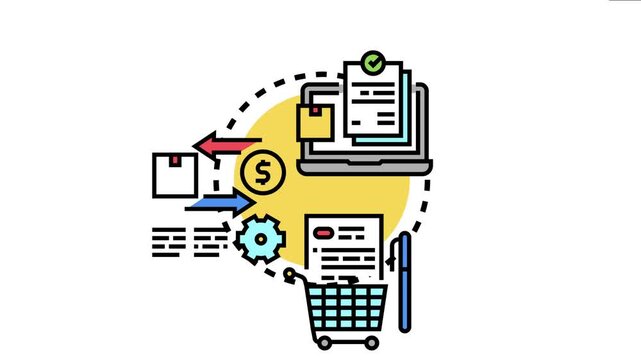 Conceptual visualizing a bundled cost and service agreement. Combining online contracts. Product delivery. Purchase processes. And financial transactions into a single integrated package