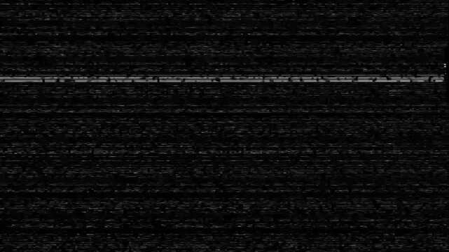 Television turn off. Noise on a old TV screen, bad tv Vintage switch on off television concept animation. 4k , Seamless Glitch VHS for lcd tv, analog tv screen noise glitch effect,Old Retro TV