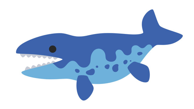 かわいいモササウルスのイラスト素材