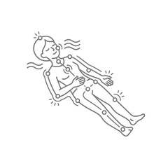 Fototapeta premium Woman experiencing pain in her body.