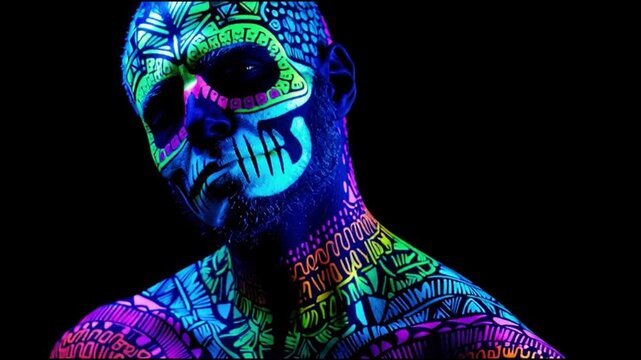 Psychedelic VJ Loop with Abstract Surreal Visuals for Music and Live Events