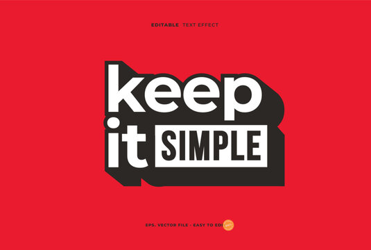 Keep It Simple Editable Text Effect with Simple Shadow Typography