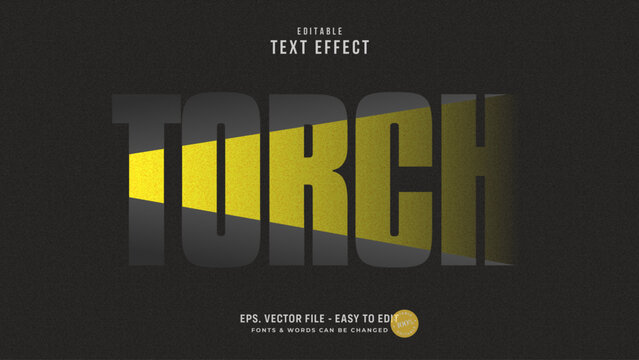 Torch Light Editable Text Effect