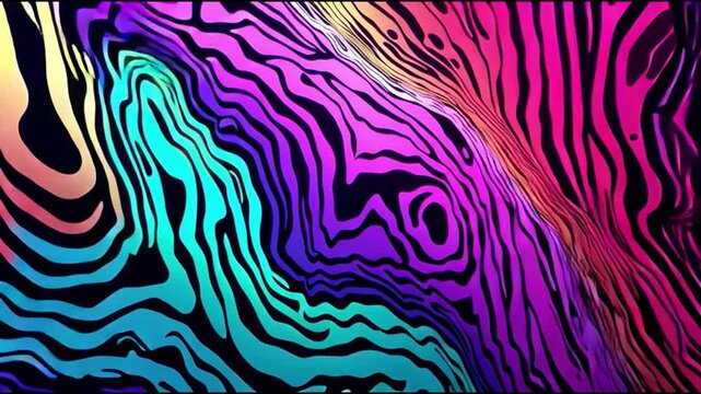 Psychedelic VJ Loop with Abstract Surreal Visuals for Music and Live Events