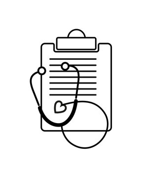 Medical Notebook Vector Icon - Clinic Patient Record & History Symbol