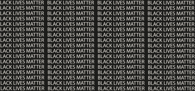 Black Lives Matter Protest Vector Art - Typography Poster Background