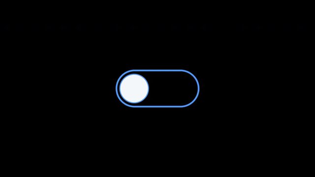 Blue Toggle Switch On and Off Animation