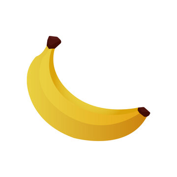Yellow Banana Fruit Icon Vector - Sweet Organic Food Symbol