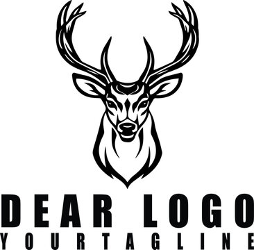 Dear Logo  Black illustration 