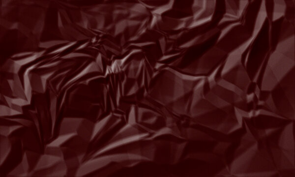 Abstract dark red crumpled paper texture background