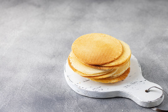 Homemade stroopwafels,  round cookie popular throughout the Netherlands