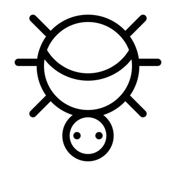Spider Outline style simple spider with rounded body and eight legs ideal for Halloween decorations creepy themes and spooky seasonal projects 