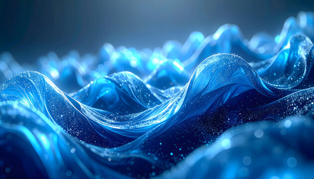 Abstract Blue Waves with Smooth Fluid Layers in Dynamic Design.