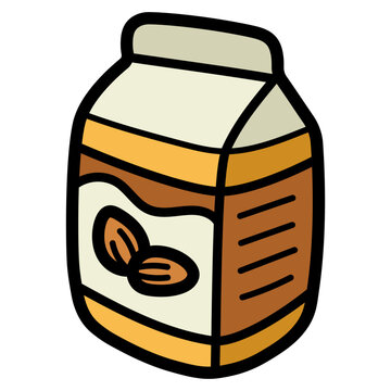 almond milk illustration