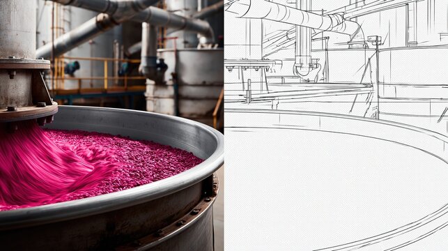 Industrial Dyeing Process in Action