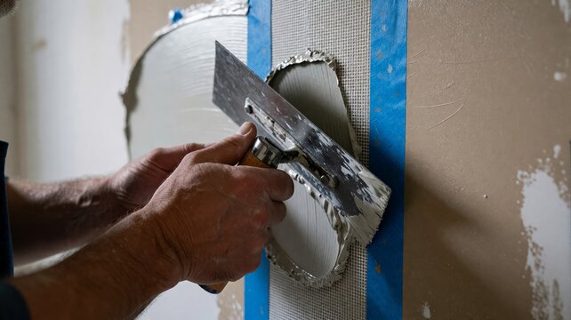 Drywall Repair and Spackling Work by Hand