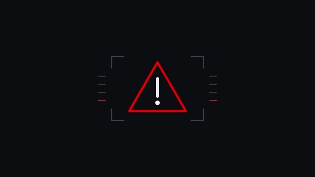 Technology hazard warning animation