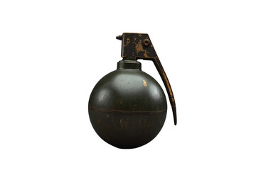 Naklejka premium Dark spherical military hand grenade