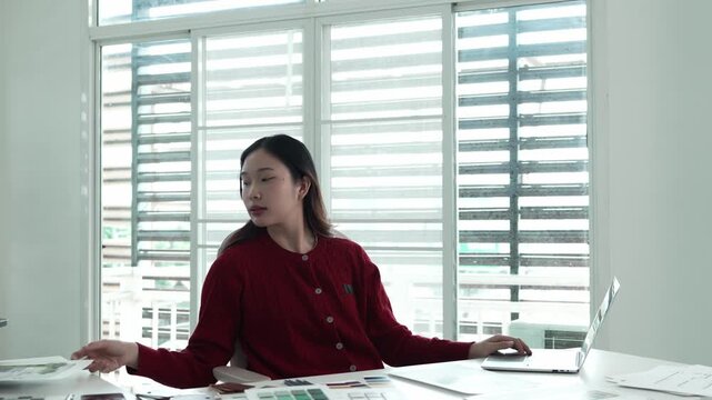 Architect could develop a concept for the design house in modern office.