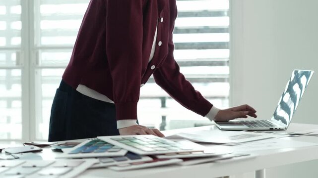 Architect could develop a concept for the design house in modern office.